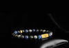 Rengetsu Kōshi Steel Will luxury Blue Falcon's Eye men’s bracelet 18,5cm – product photo