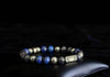Rengetsu Meikyō Clear Mirror luxury Blue Sandstone men’s bracelet 17cm – product photo